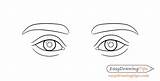 Eyes Drawing Eye Line Draw Step Easydrawingtips Expressions Pair Pupils Highlights sketch template