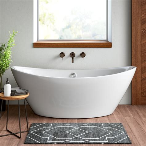 ebern designs    freestanding soaking acrylic bathtub reviews