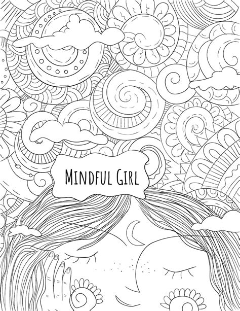 mindfulness coloring pages printable  printable templates