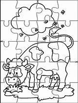 Rompecabezas Vaca Puzzle Tercer Primaria Websincloud sketch template