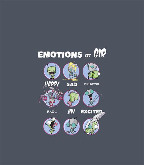 Nickelodeon Invader Zim The Many Emotions Of Gir Digital Art By Mateol