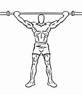 Overhead Squat Barbell Exercise Keep Abs Perform Throughout Drawn Chest Tight Floor Back sketch template