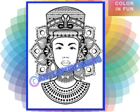 black queen coloring page printable colouring page adult color etsy