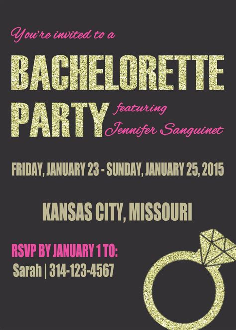 bachelorette party invite etsy