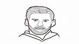 Messi Easy Lionel Draw sketch template