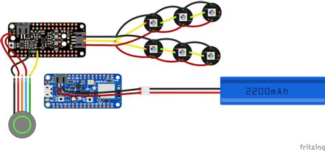 circuit diagram led bullwhip  motion sound reactivity adafruit learning system