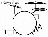Drum Set Drawing Rock Coloring Printable Roll Shape Drums Easy Pages Silhouette Drawings Shapes Kids Music Simple Outline Clipart Musical sketch template