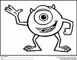 Coloring Pages Monsters Inc Monster Mike University Print Cute Wazowski Kids Disney Color Printable Baby Party Book Popular Choose Board sketch template