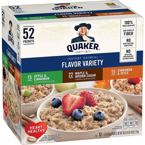quaker instant oatmeal variety pack  pk  oz walmartcom