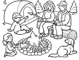 camping coloring pages preschool activity  printable coloring pages