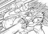 Goku Saiyan Coloring Super Pages Dragon Color Ball Getcolorings Star sketch template