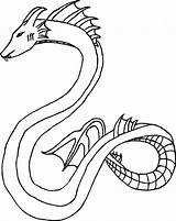 Serpent Outline sketch template