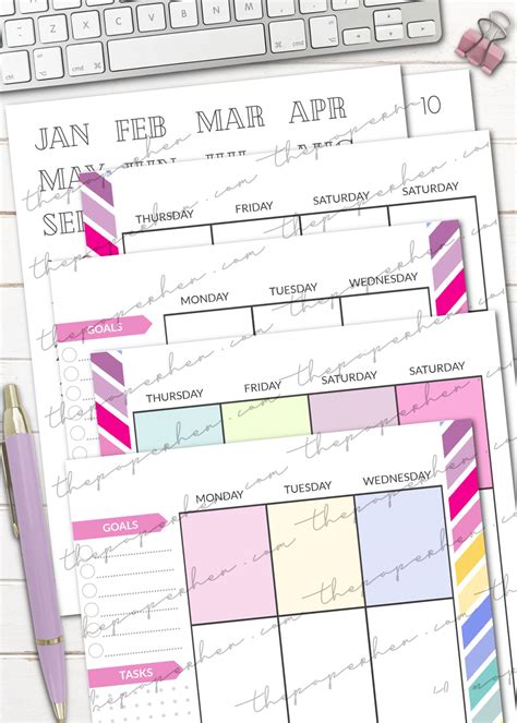printable happy planner refill pages classic sized