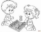 Chess Coloring Playing Pages Colorear Para Dibujo Drawing Ajedrez Clipart Boy Girl Child Book Pieces Puzzle Piece Play Board Game sketch template