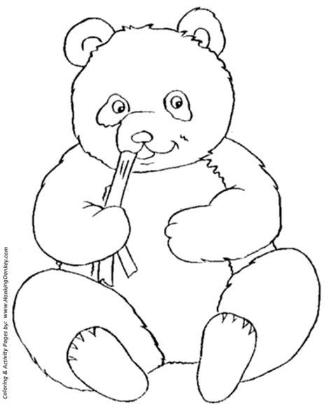panda bears colouring pages