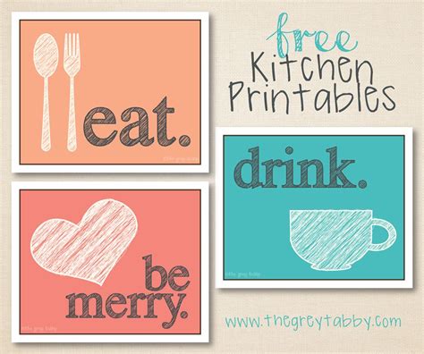 pictures   words  kitchen printables drink  merry