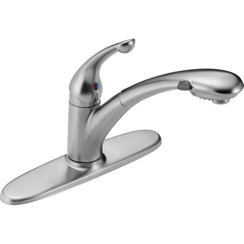 delta single handle kitchen faucet  spray