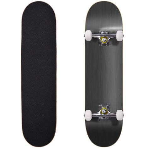 blank complete skateboard stained black  skateboards ready