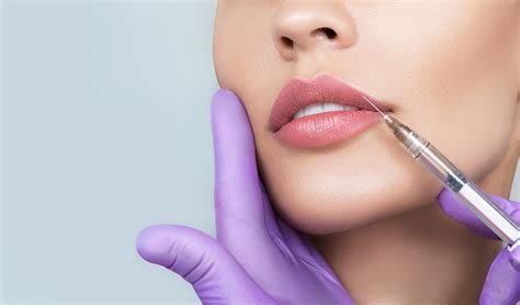 Cropped Sensual Female Lips Procedure Lip Augmentation Syringe Near