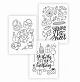 Coloring Cards Printable Greeting Color Print Pages Birthday Damasklove Occasion Choose Board Downloads Click sketch template