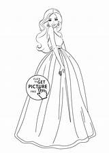Coloring Pages Dress Wedding Getcolorings Girls sketch template