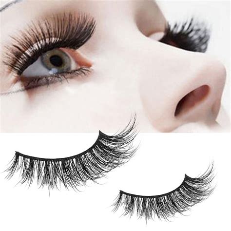 buy new 1 pair full strip lashes 3d false eyelashes long thick natural black