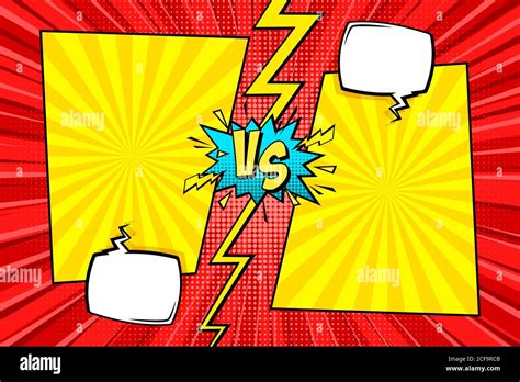 Cartoon Comic Background Fight Versus Comics Book Colorful