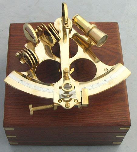 9 25 sextant laiton en boîte bois ~nautique~ maritime décor ~pirate