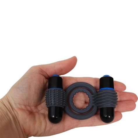 optimale silicone vibrating double c ring slate sex toys at adult