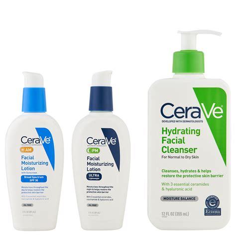 cerave hydrating cleanser  oz facial moisturizing lotion   oz facial moisturizing lotion