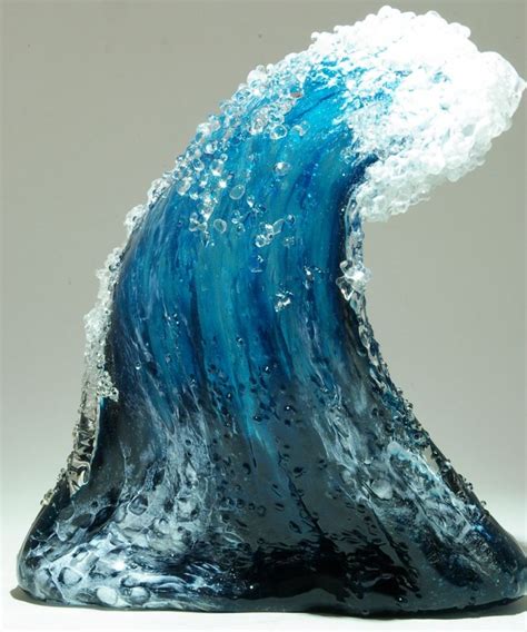 Hyper Realistic Ocean Wave Vases Glass Sculpture Ocean Inspiration
