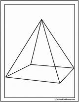 Pyramid Coloring Shape Pages Color Pyramids Square Template Squares Circles Colorwithfuzzy Base Print sketch template