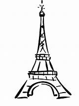 Tower Eiffel Coloring Outline Drawing Pages Destination Clipartmag Clipart Getcolorings Line sketch template