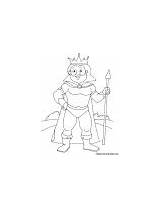 King Coloring Pose Pages Throne Sitting His sketch template