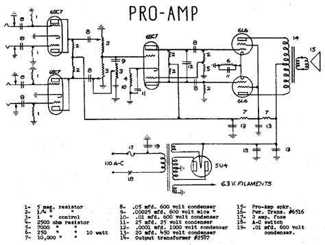 fender pro amp  schematic electronic service manuals