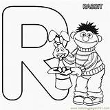 Coloring Pages Sesame Street Letter Abc Rabbit Ernie Printable Alphabets Alphabet Color Online sketch template