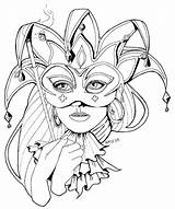 Masquerade Mask Coloring Pages Getcolorings Color sketch template