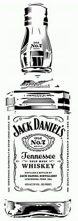 Jack Daniels Bottle Stencil Whiskey Daniel Vector Para Logo Silhouette Flasche Stencils Desenho Airbrush Pyrography Pages Drawings Garrafa Clipart Ak0 sketch template