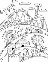 Carnival Coloring Pages Printable Circus Sheets Kids Drawings Museprintables Color Drawing Crafts Print Adult Printables Pdf Easy Theme Activities Cute sketch template