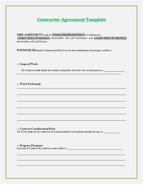 word  simple business contract agreementdoc wps  templates