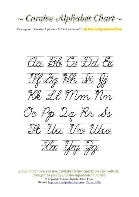 printable cursive alphabet  joshua banks english worksheets