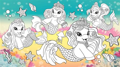 filly mermaids coloring activity dracco toys  filly world