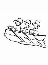 Pages Coloring Rowing Boat Kayak Team Drawing Kids Printable Paddle Color Getdrawings sketch template