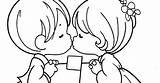 Coloring Pages Kissing Precious Moments sketch template