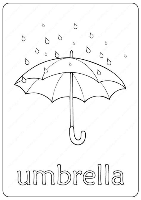 printable umbrella coloring page book  umbrella coloring page