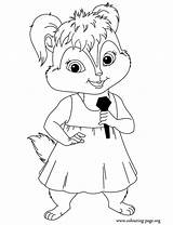 Coloring Chipmunks Alvin Pages Eleanor Colouring Singing Chipmunk Kids Brittany Chipettes Printable Print Girls Color Disney Sheets Colorir Popular Para sketch template