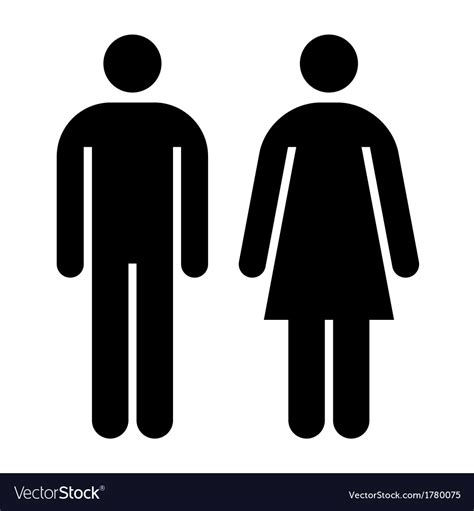 male female wc sign royalty free vector image vectorstock