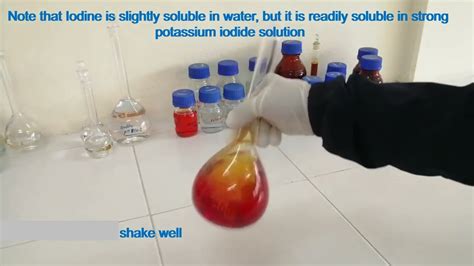 preparation  iodine potassium iodide solution  starch test youtube