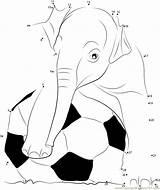 Elephants Dots sketch template