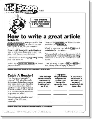 article writing examples